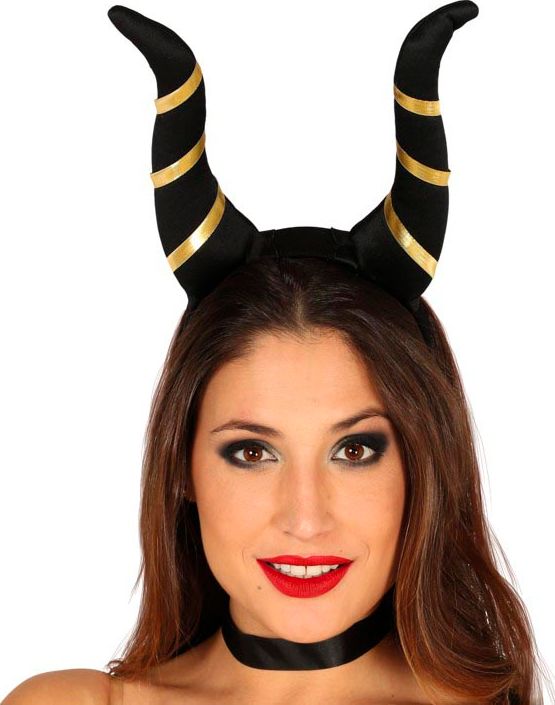 Maleficent Haarband met Gouden Linten