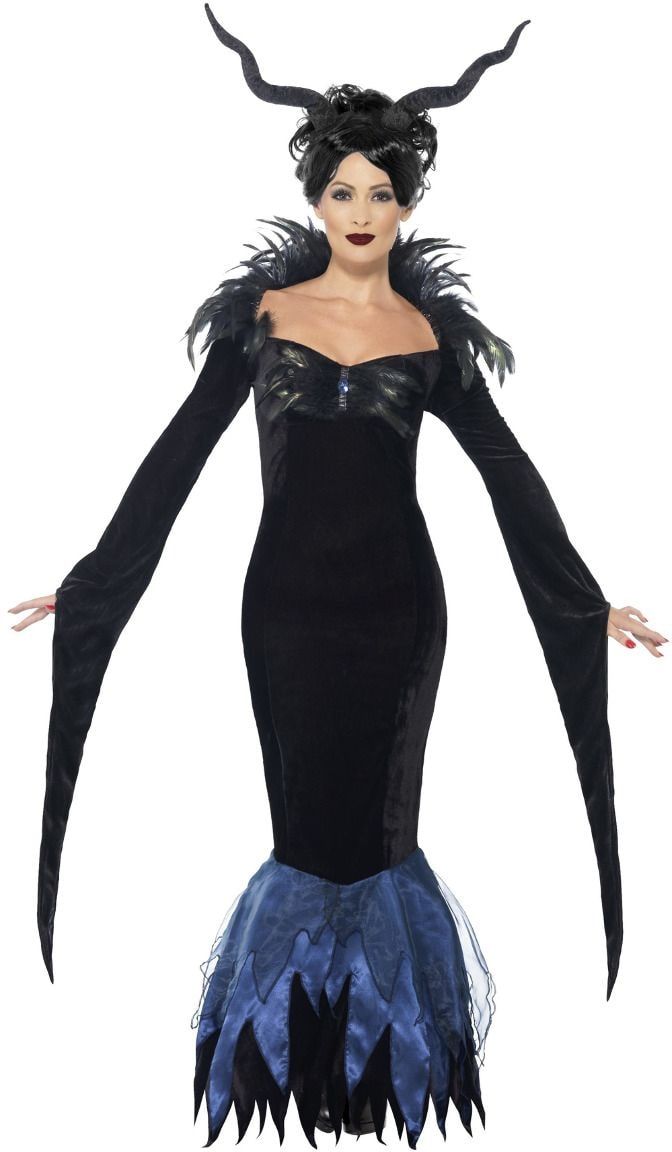 Maleficent zwart vrouwen kostuum
