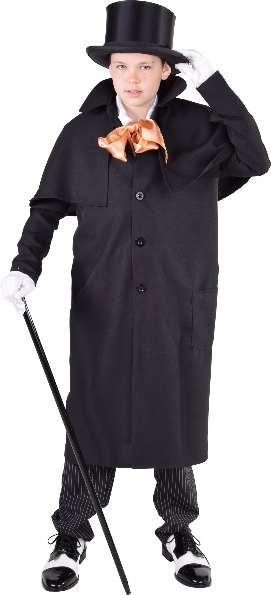 Mantel Steampunk Jongen Zwart