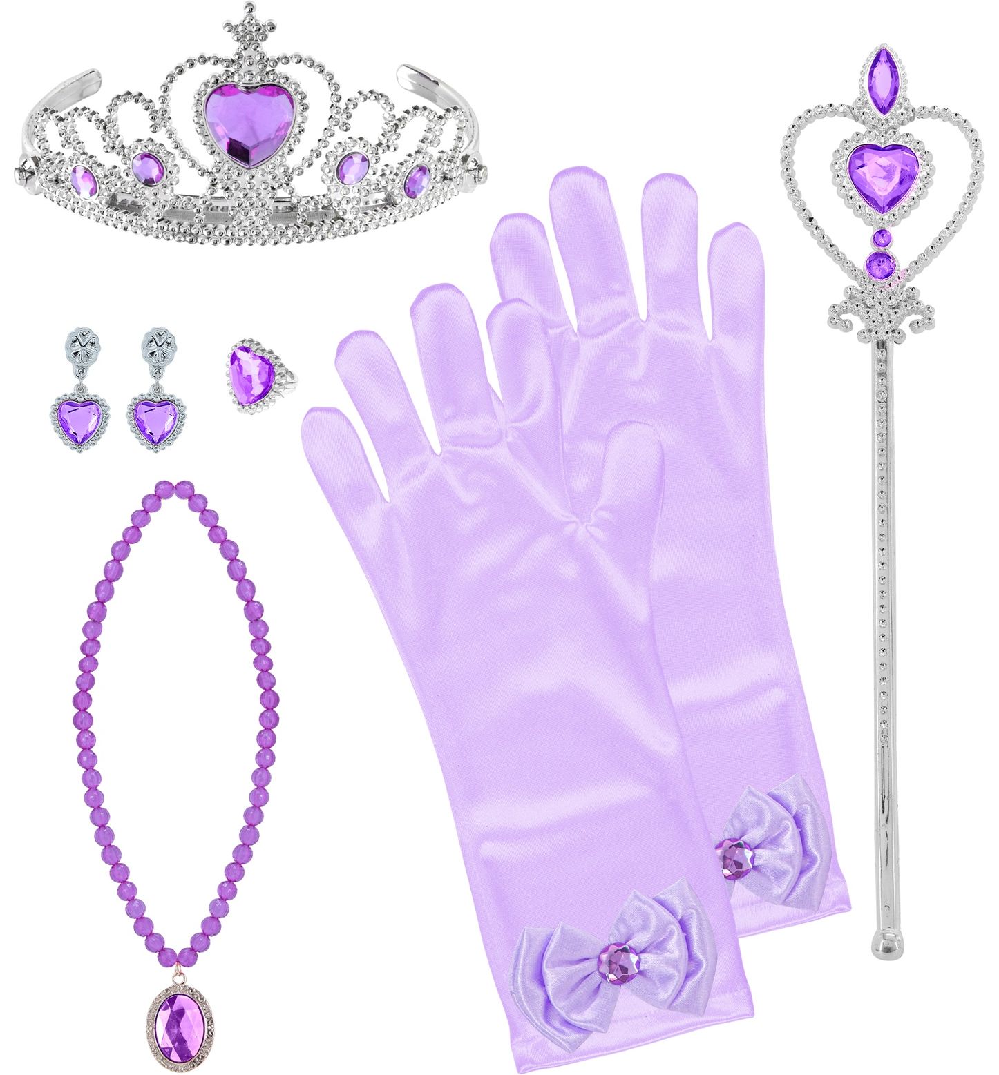 Maribel paarse prinses accessoire setje
