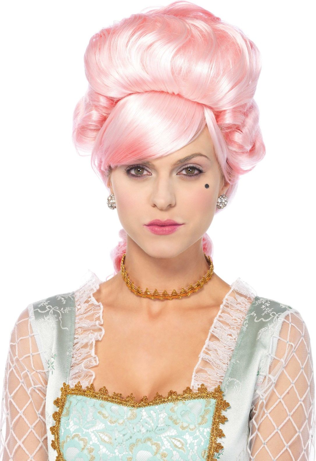 Marie Antoinette pruik roze