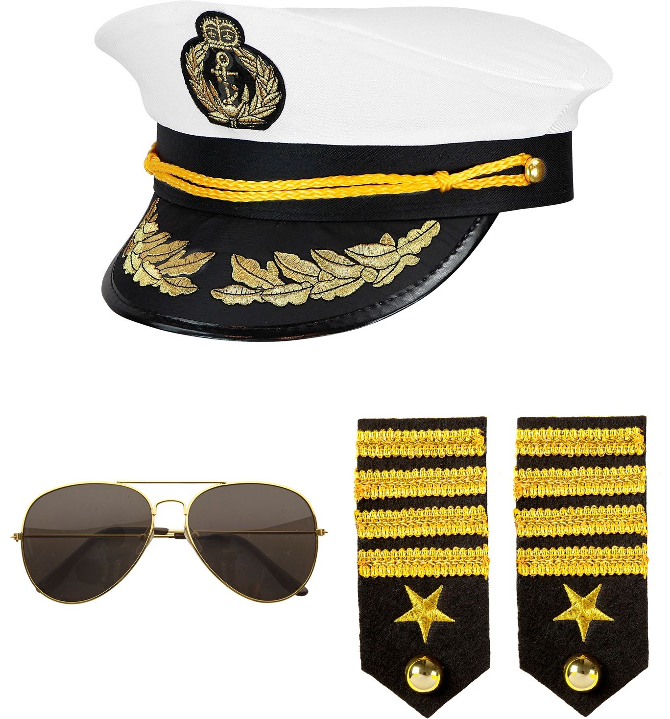 Marine Kapitein Accessoire Setje