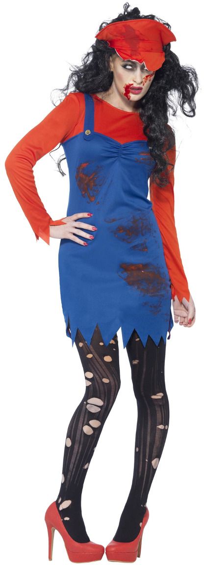 Mario Zombie Dames Kostuum