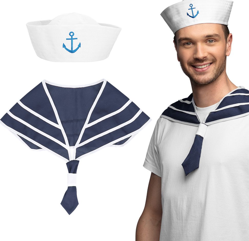 Matroos Accessoireset Heren Hoedje En Kraag