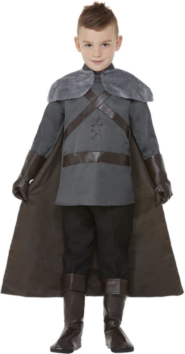 Medieval Lord Jongens Kostuum Grijs