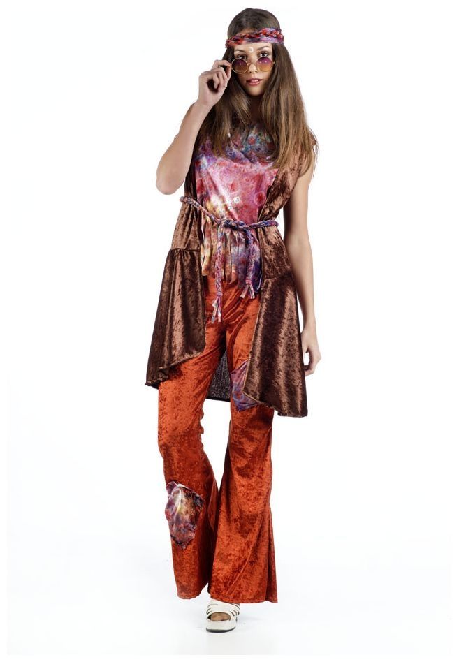 Meerkleurig Hippie Kostuum