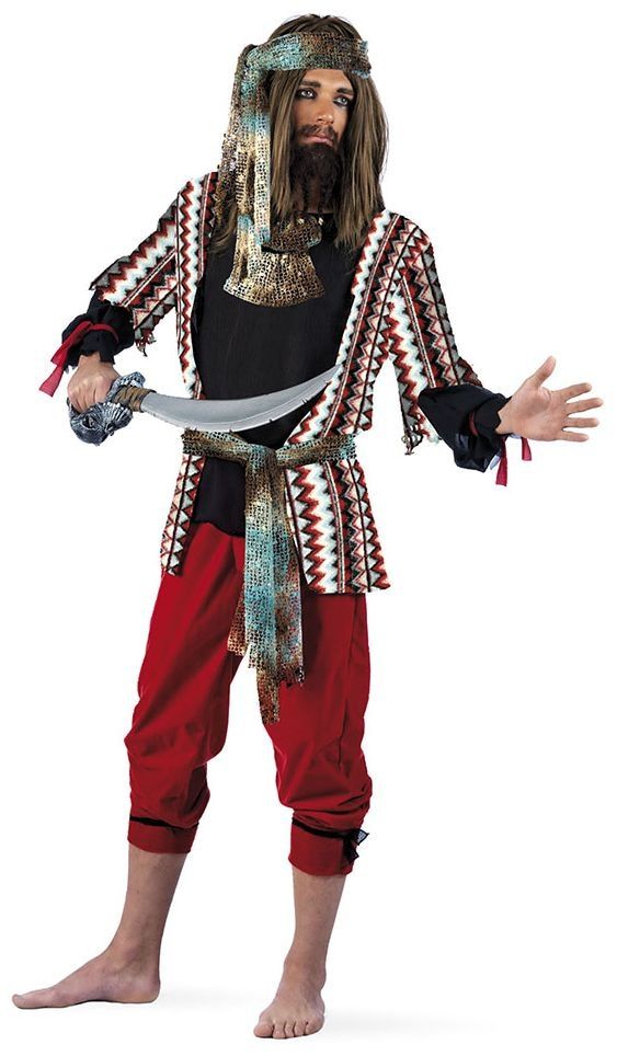 Meerkleurig mannelijk piraten kostuum