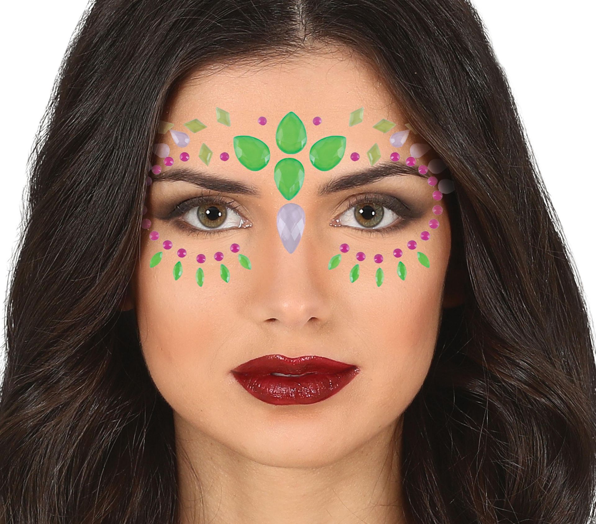 Meerkleurige Neon Gezichtsjuwelen