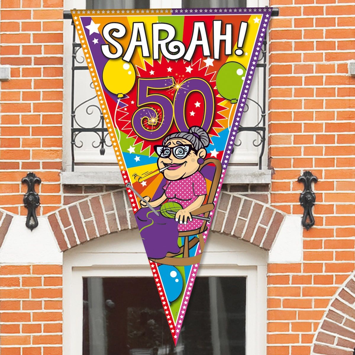 Megavlag Sarah Knalfeest 50 Jaar 150cm