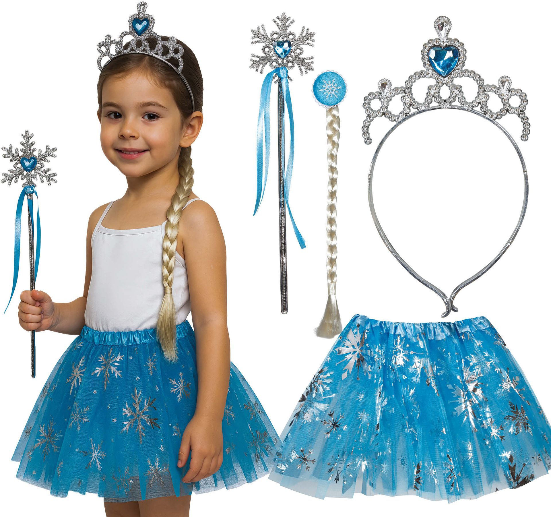 Meisjes Blauwe Prinsessen Tutu set met Accesoires