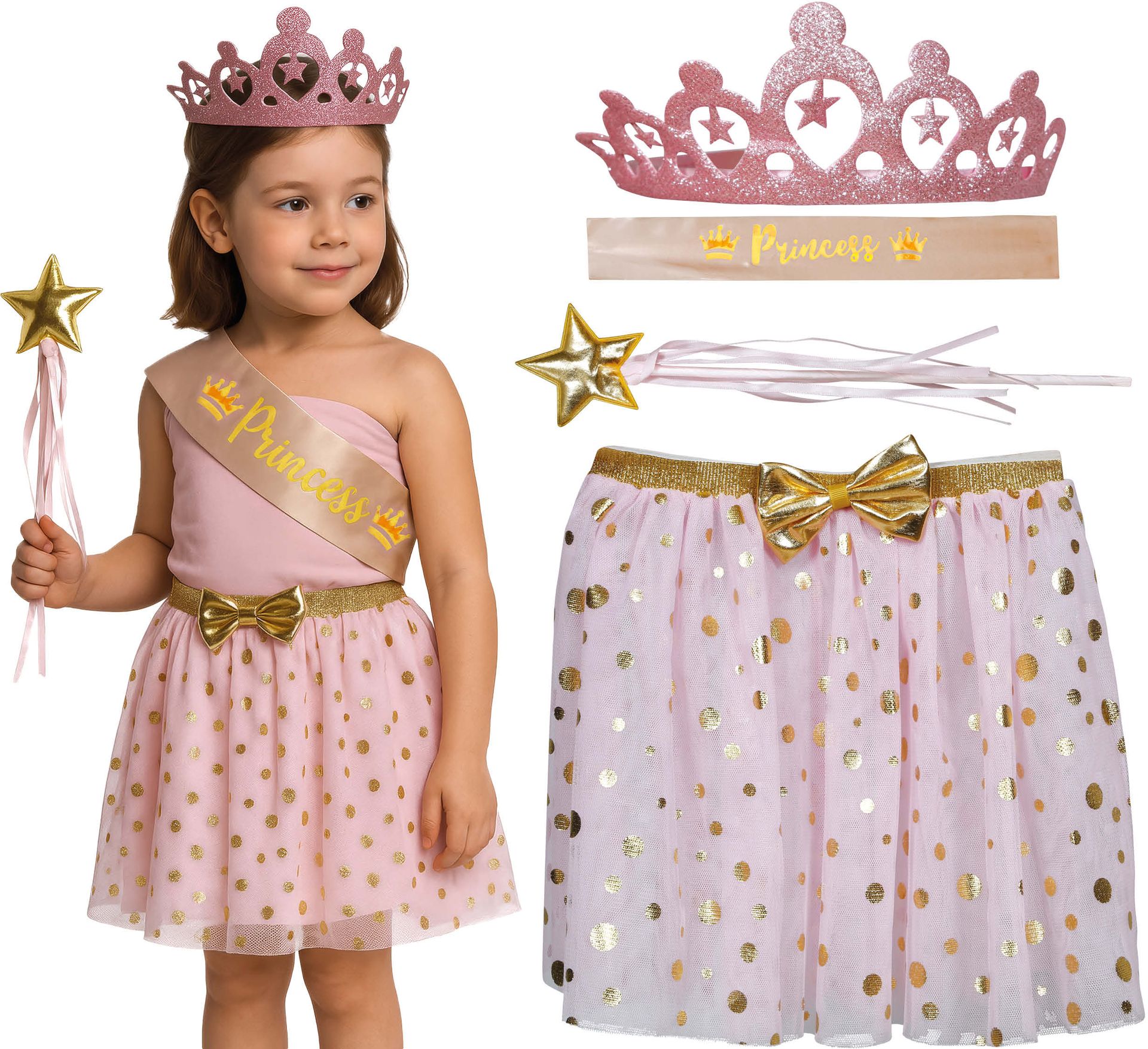 Meisjes Prinsessen set Licht Roze