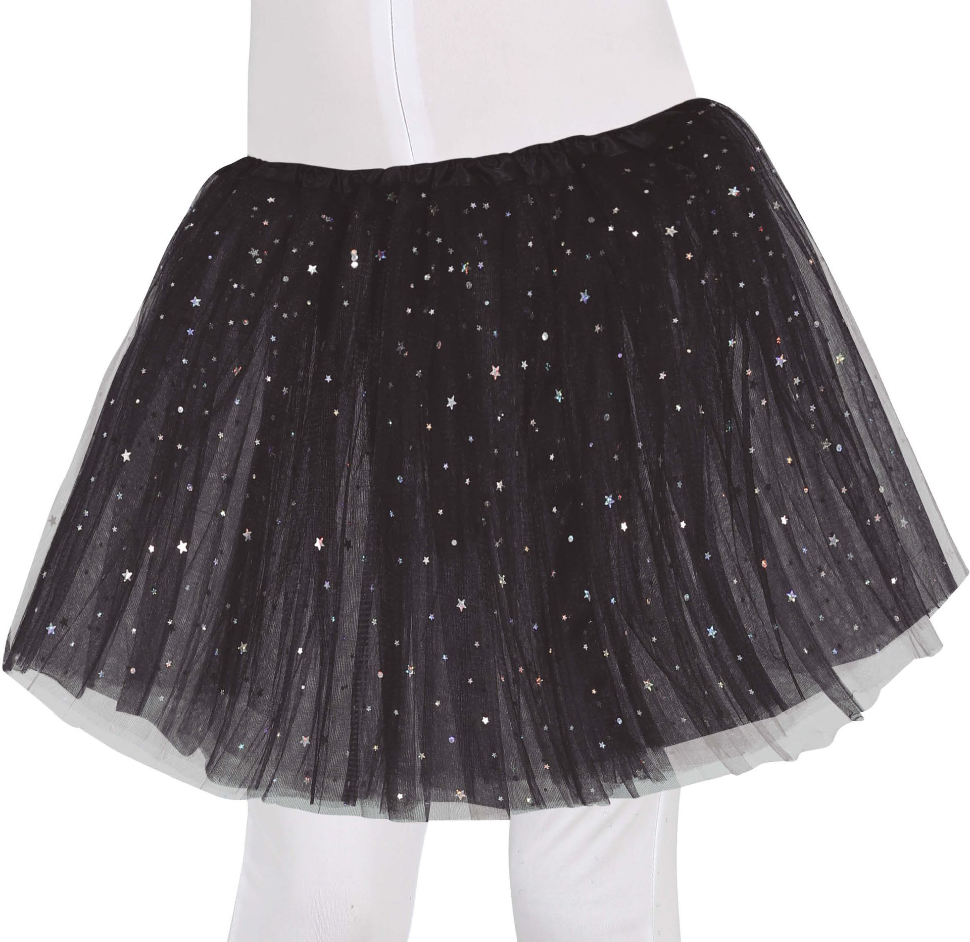 Meisjes Tutu Sterren Zwart 30cm