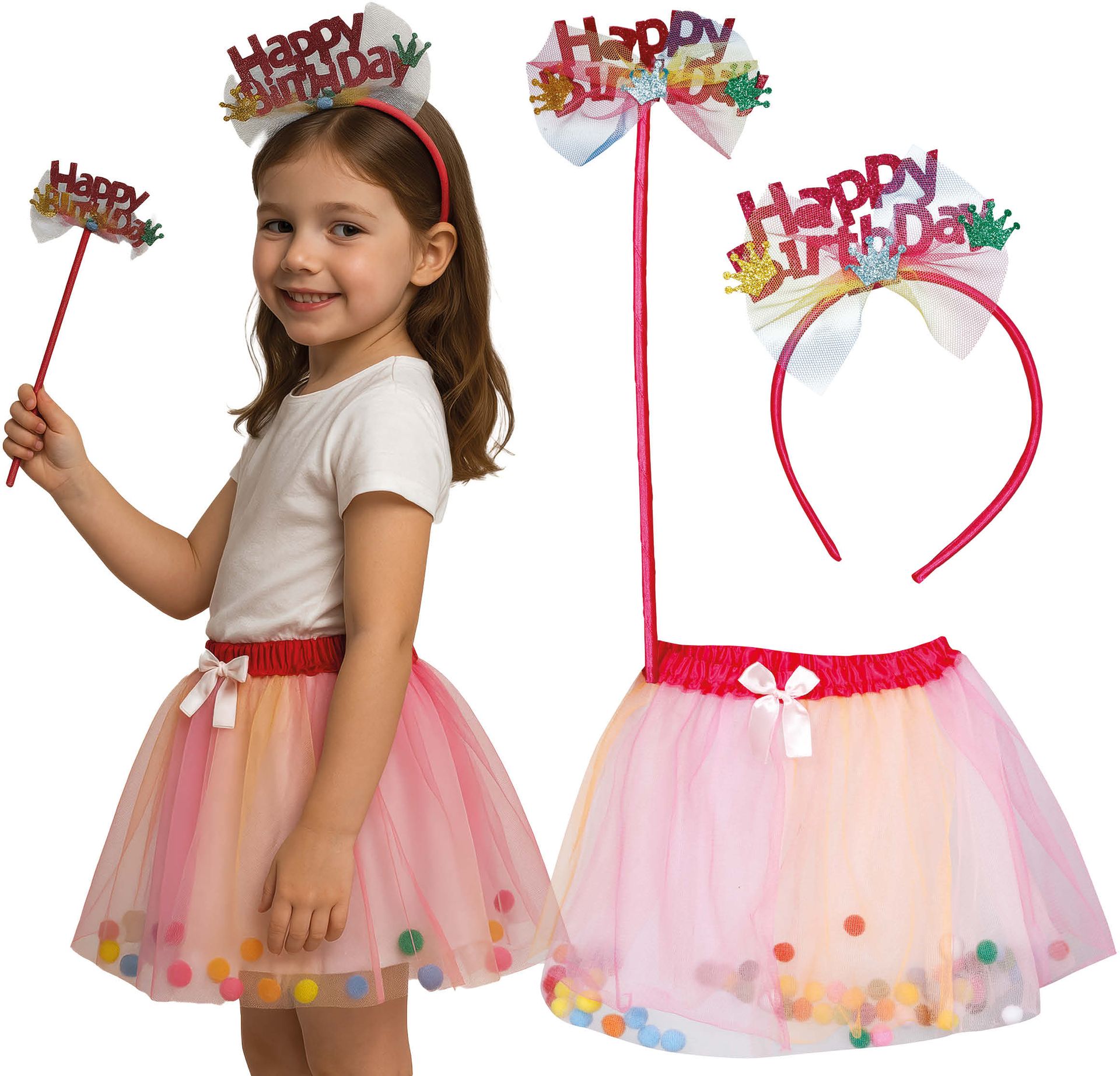 Meisjes Verjaardags set Multicolor