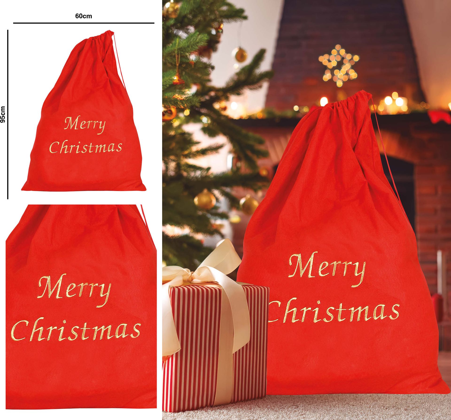 Merry Christmas Kerst Cadeau Zak