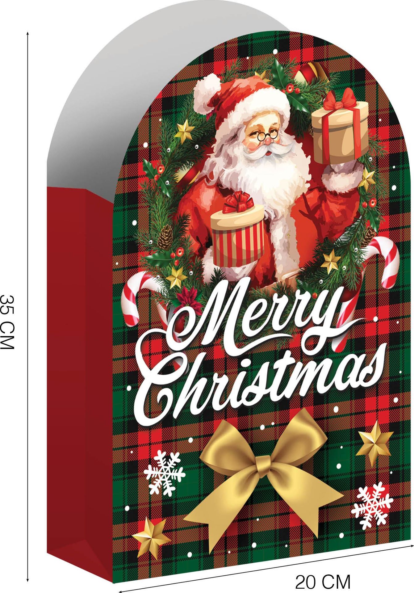 Merry Christmas Kerst Papieren Snoepzakjes 6 Stuks