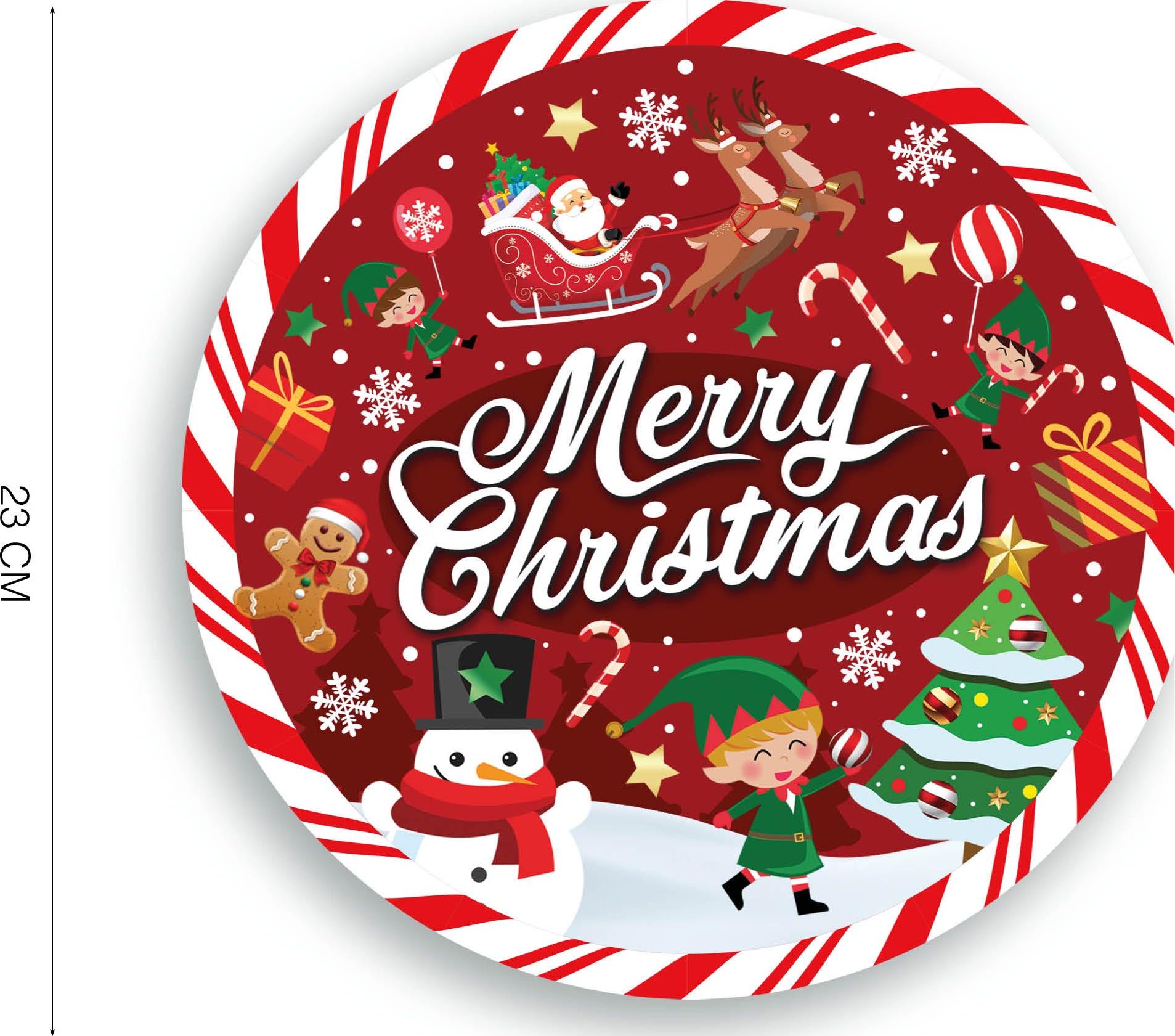 Merry Christmas Wegwerpbordjes 6 Stuks