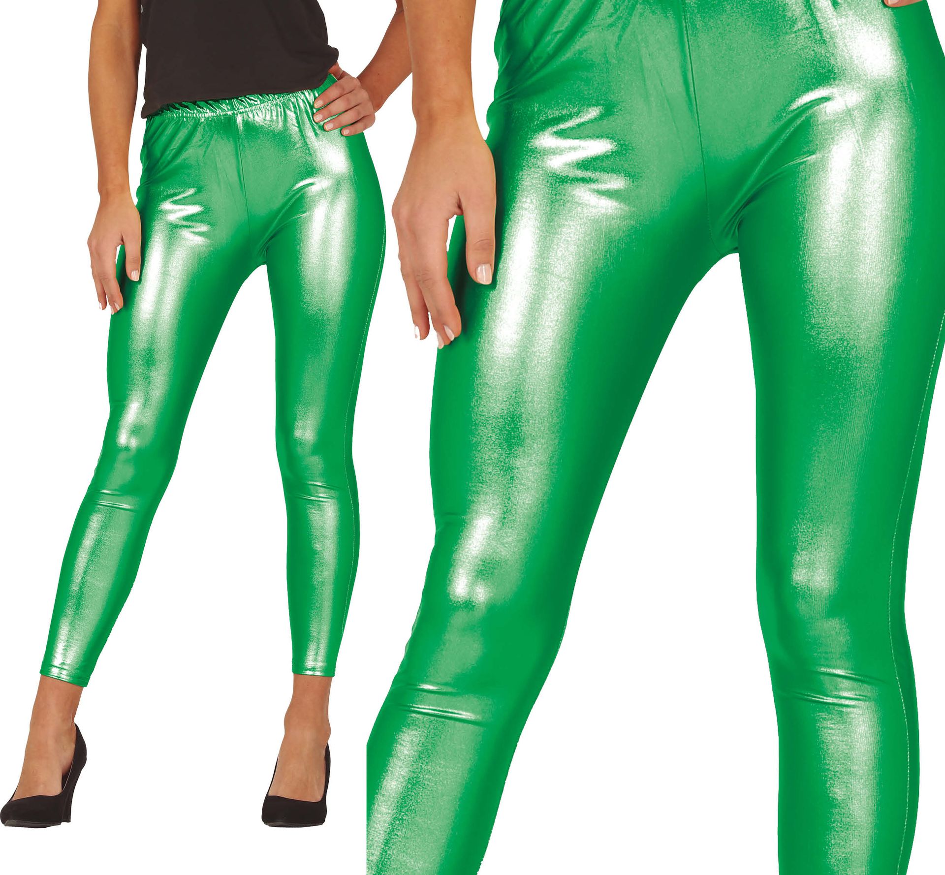 Metallic Groen Legging Dames