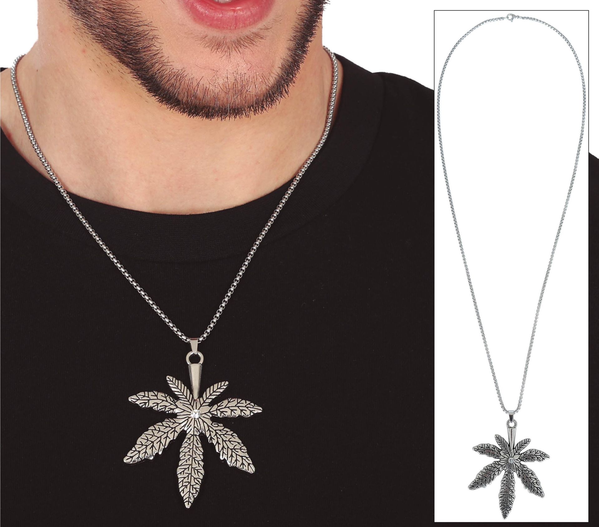 Metallic Marihuana Ketting