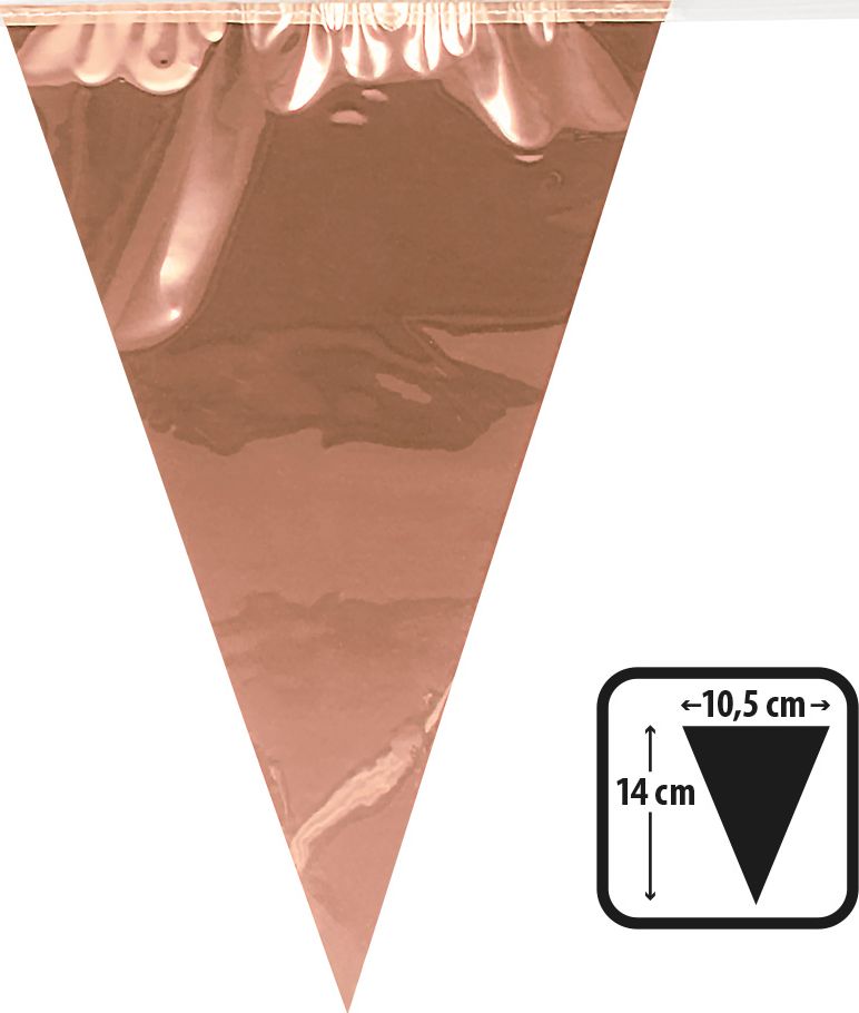 Metallic Mini Vlaggenlijn Rosegoud