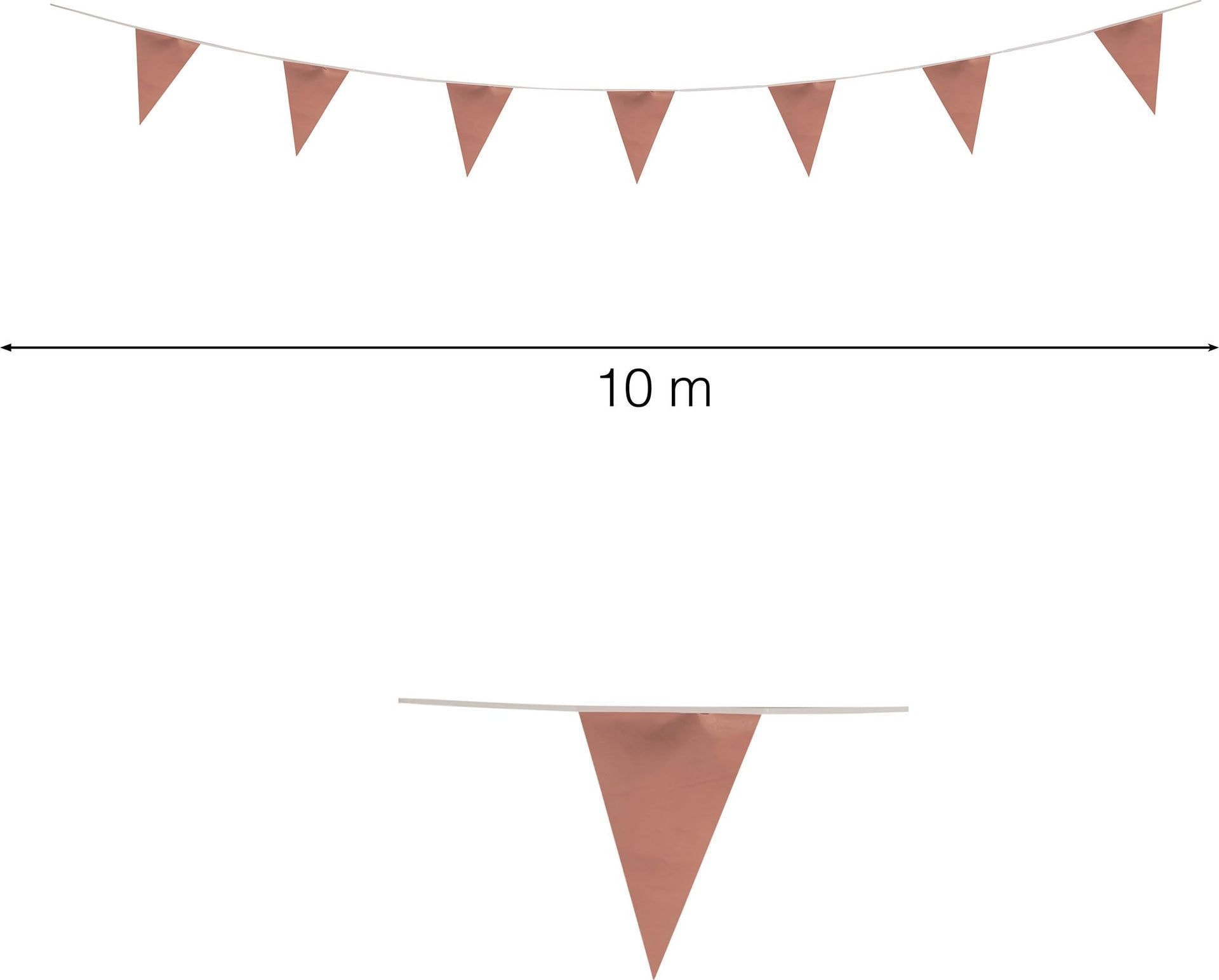 Metallic Rosegold Vlaggenlijn