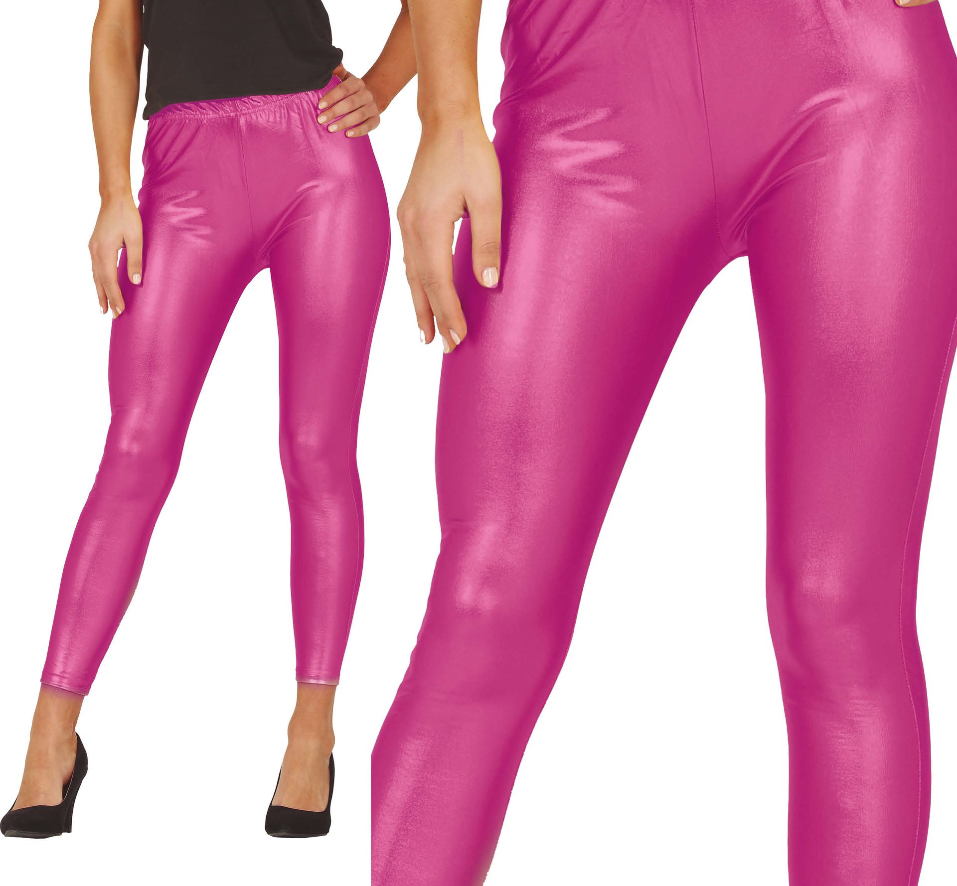 Metallic Roze Legging Dames
