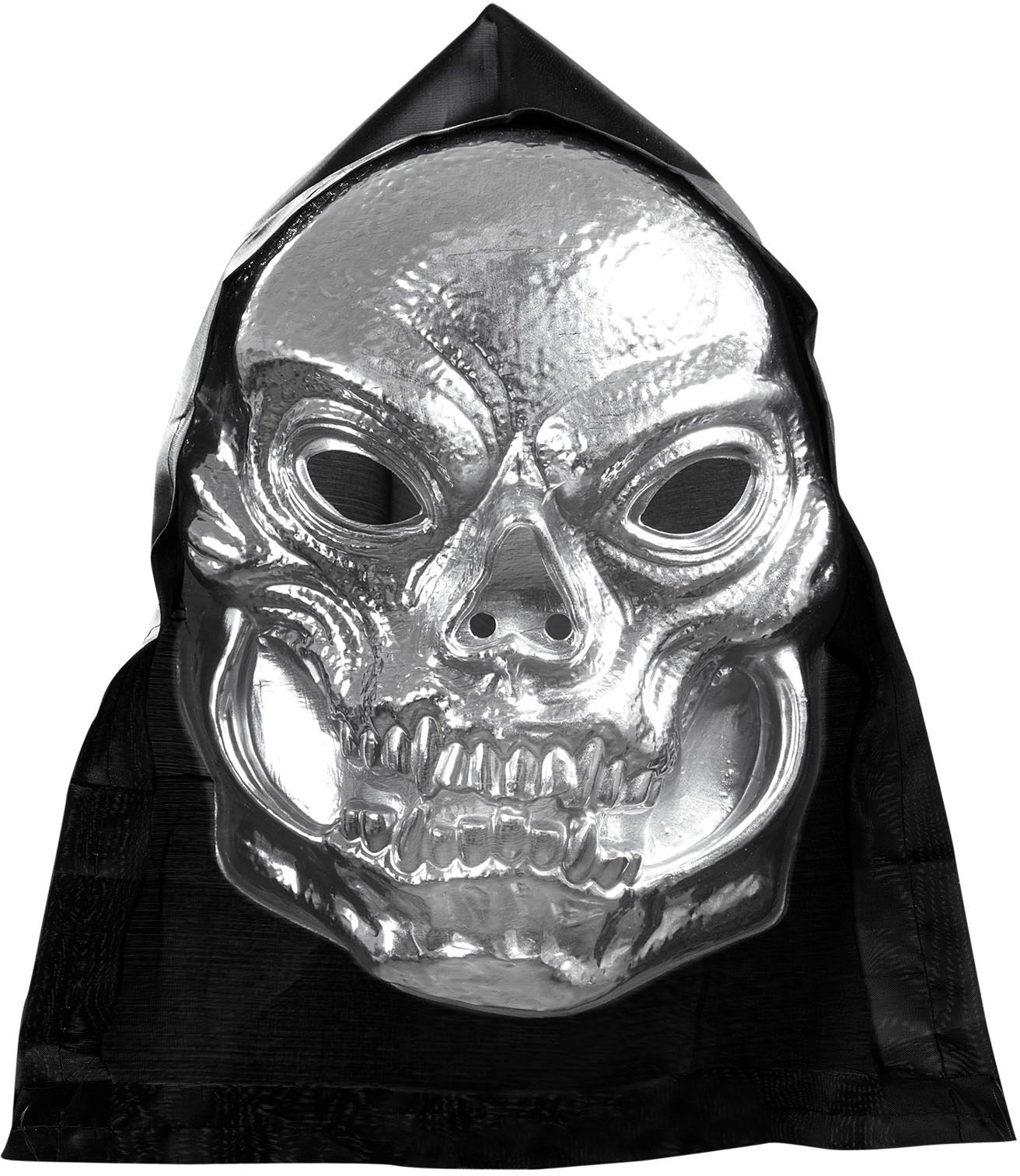 Metallic Schedelmasker met Kap