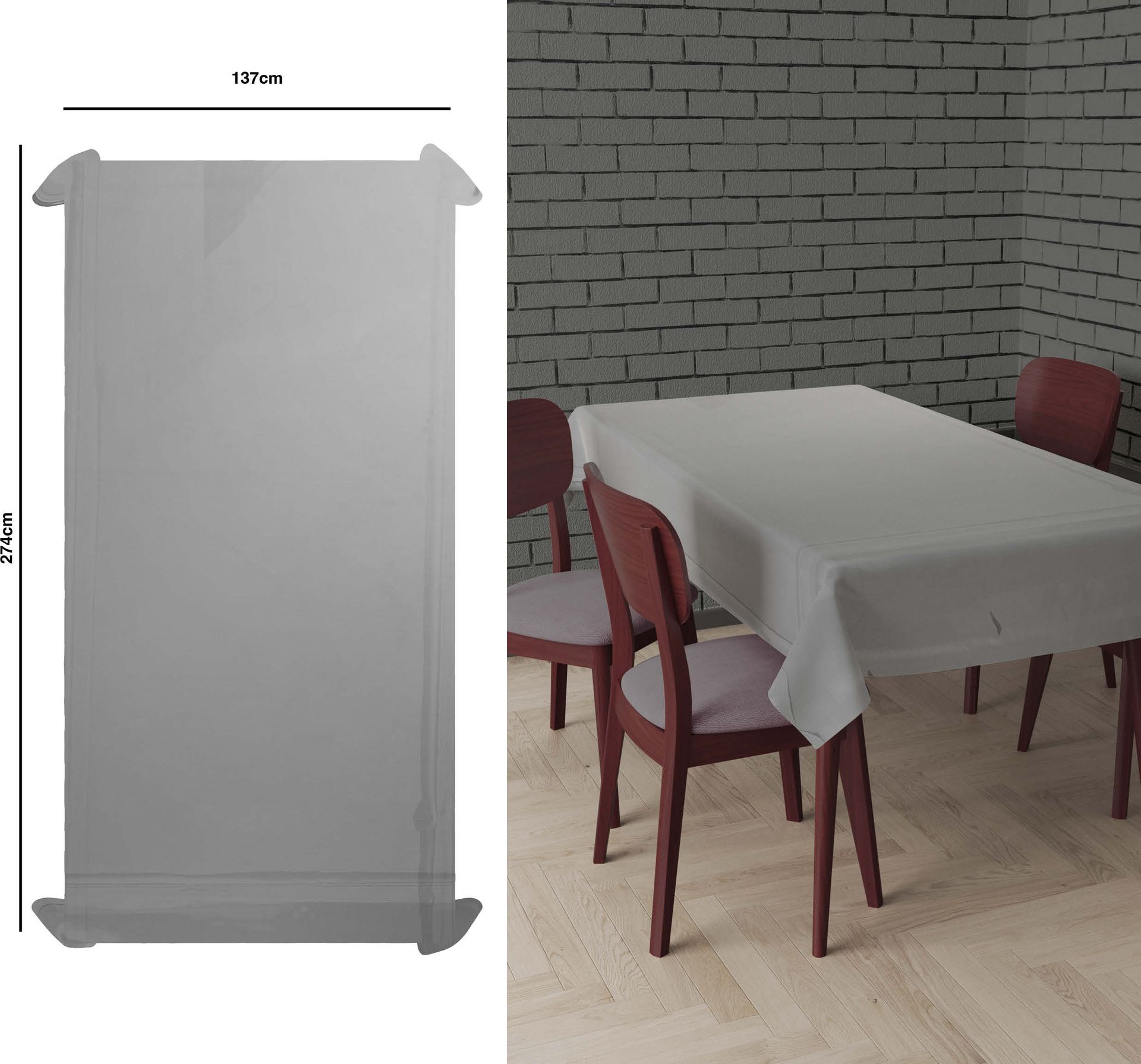 Metallic Silver Party Tafelkleed