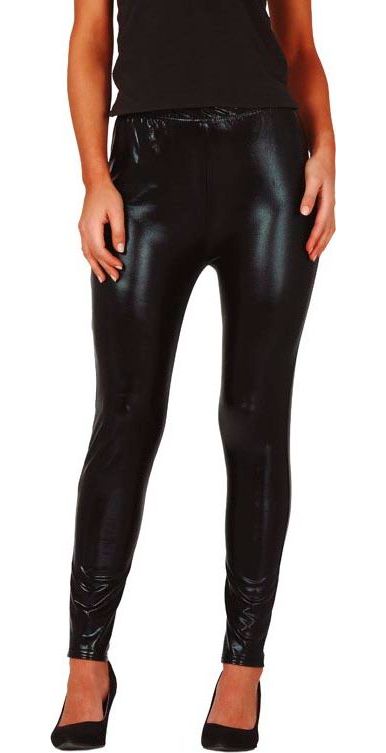 Metallic Zwart Legging Dames
