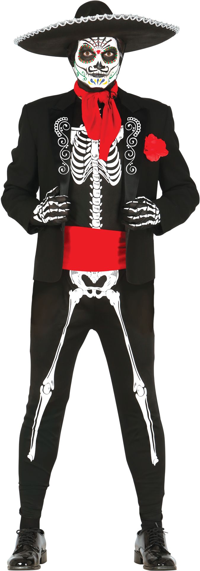 Mexicaan skelet kostuum