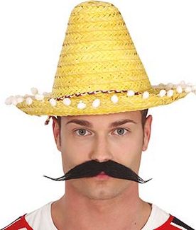 Mexicaanse Hoge Strohoed Geel