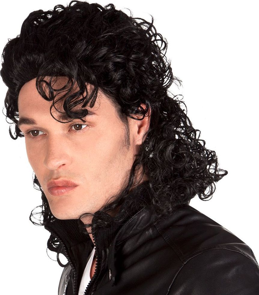 Michael Jackson Krullen Pruik Zwart