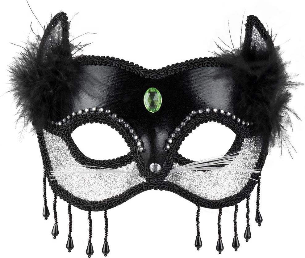 Micio zwart katten oogmasker