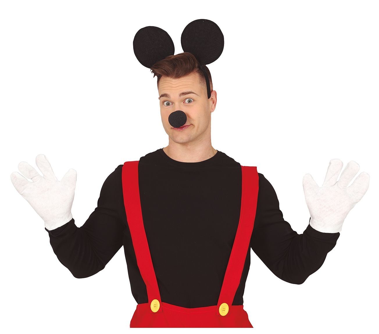 Mickey Mouse handschoenen en neus