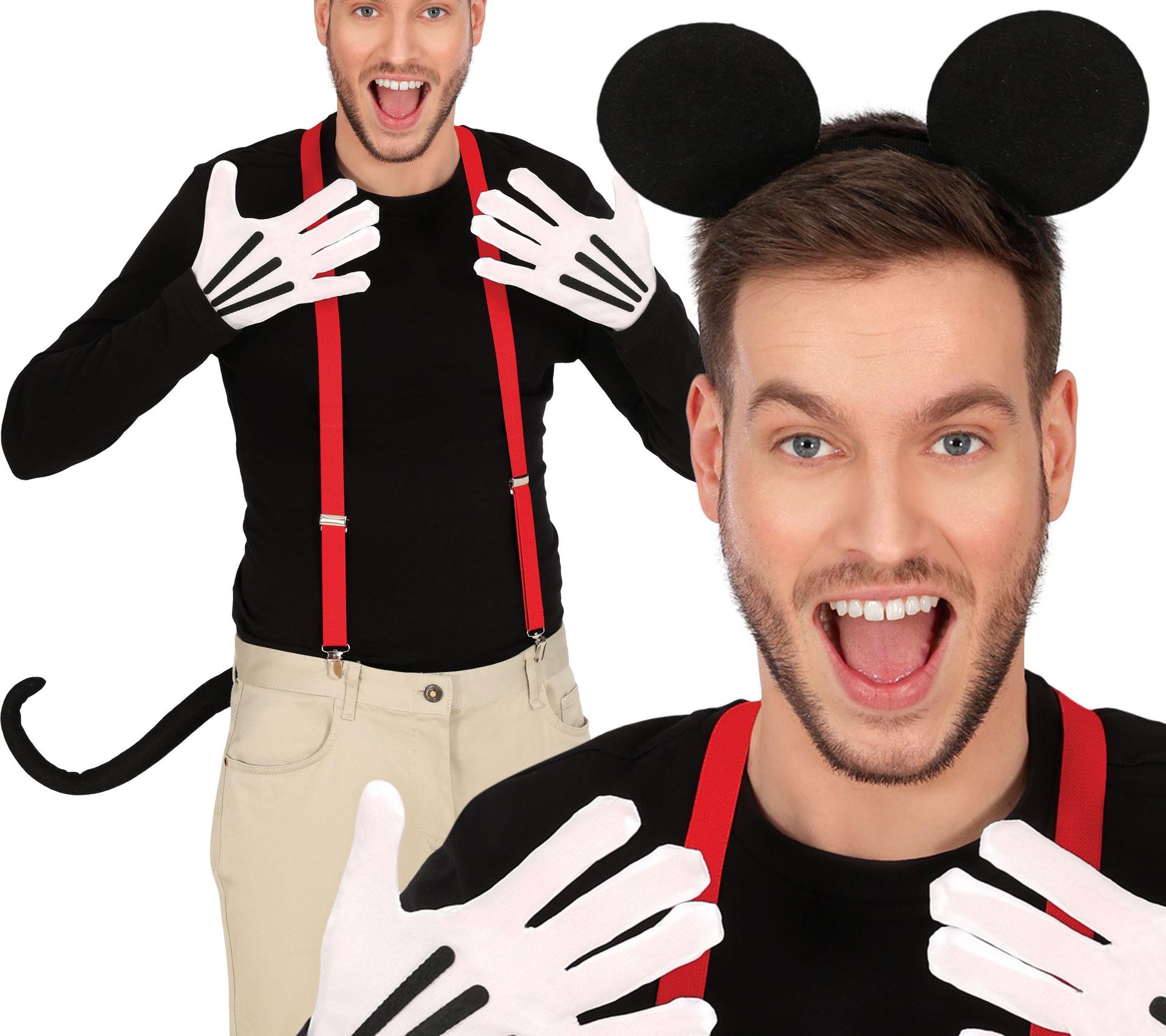 Mickey Mouse Outfit Accessoireset 4-Delig
