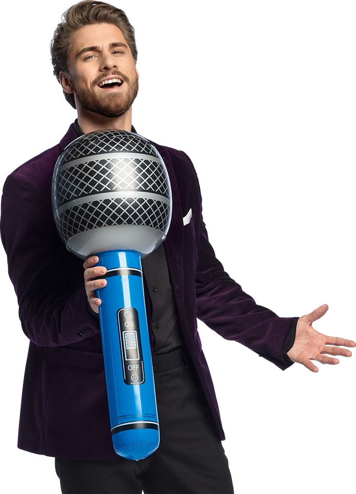 Microfoon Groot Opblaasbaar 76 cm