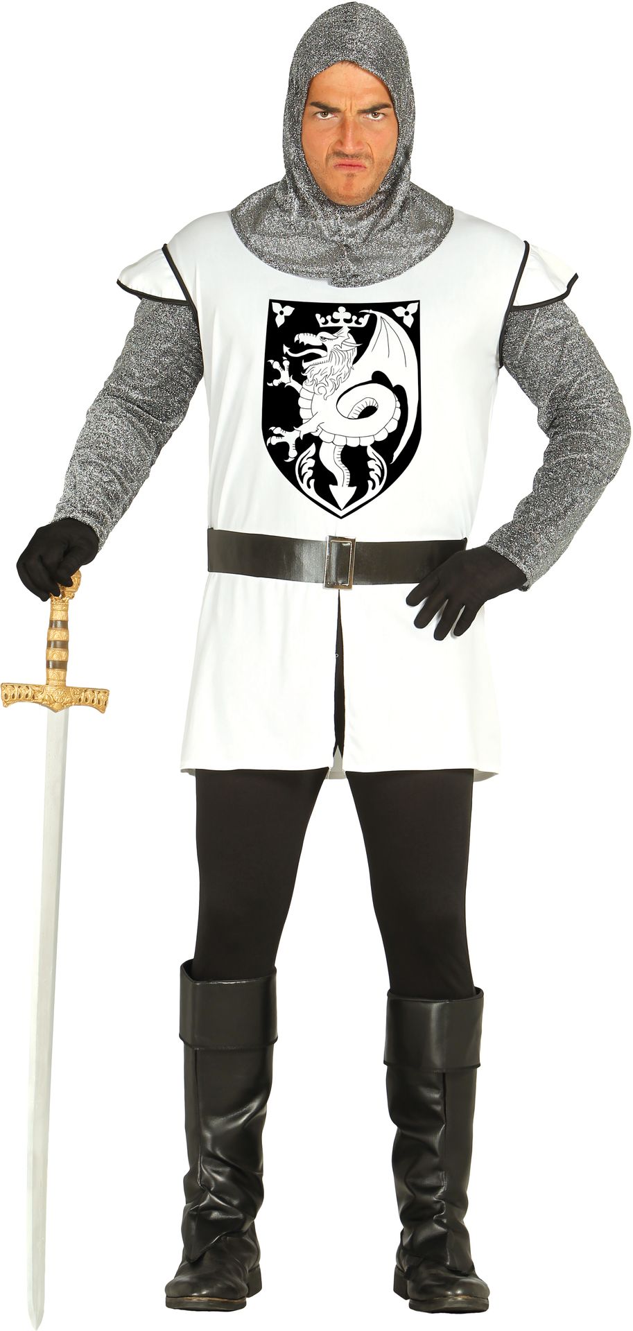 Middeleeuwen ridder wit
