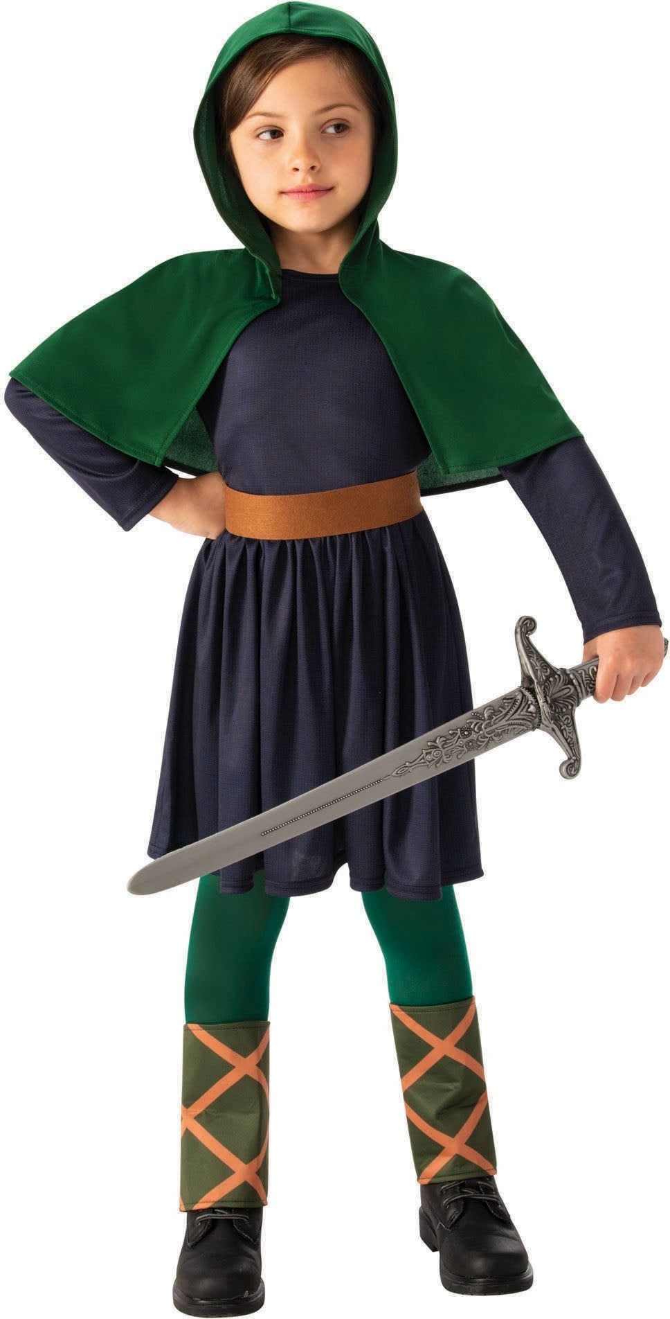 Middeleeuws Bos Meisje Groen Kostuum