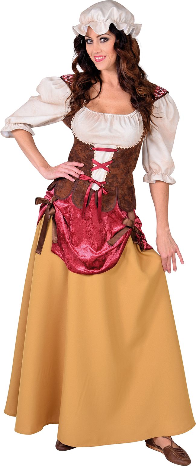Middeleeuwse Boerinnen Jurk Dames