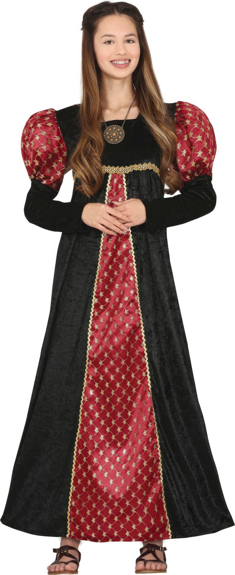 Middeleeuwse Jonkvrouw Meisje Jurk 14-16 Jaar