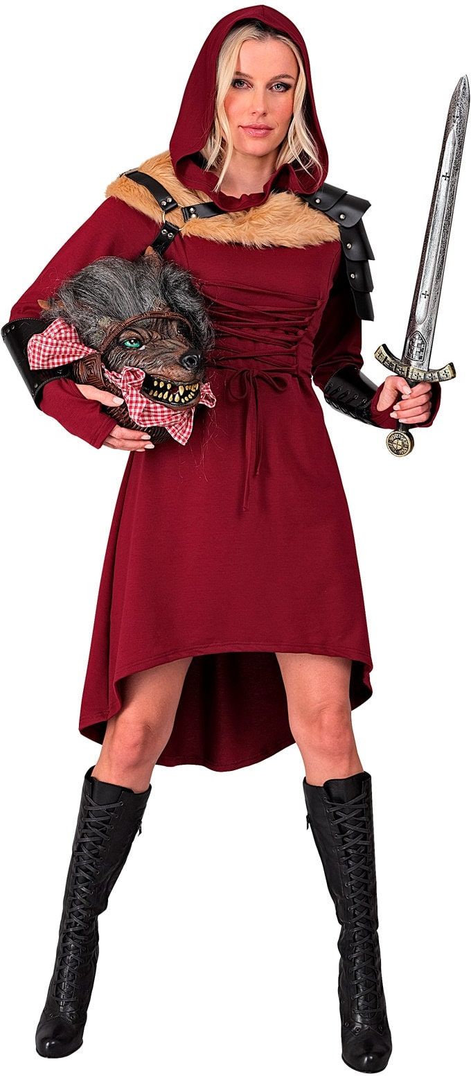 Middeleeuwse Jurk Bordeauxrood Dames