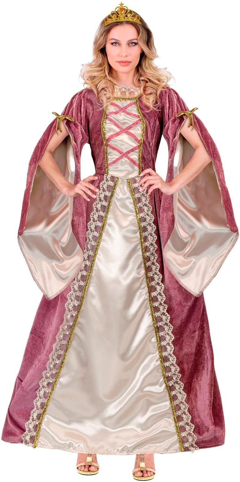 Middeleeuwse Prinses Jurk Roze Dames