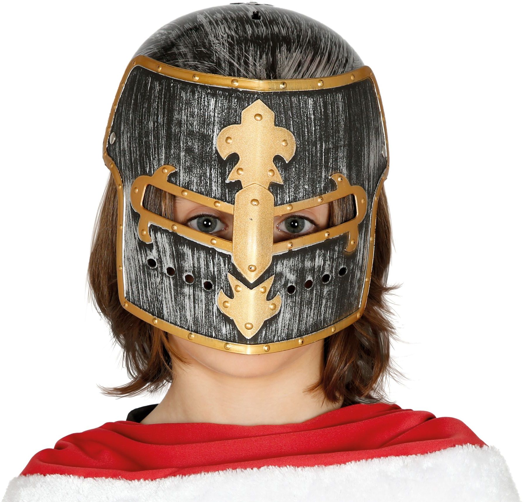 Middeleeuwse ridder helm kind