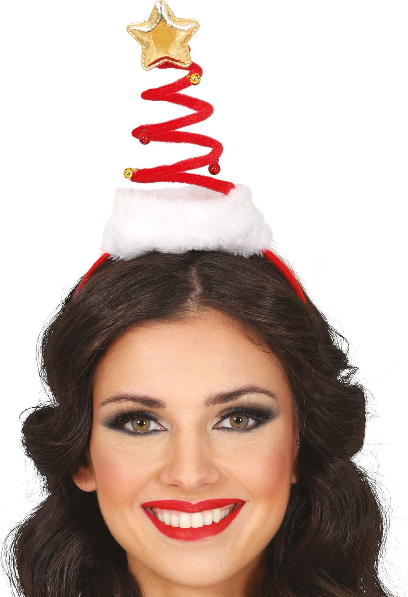 Mini Kerstmuts Spiraal Haarband