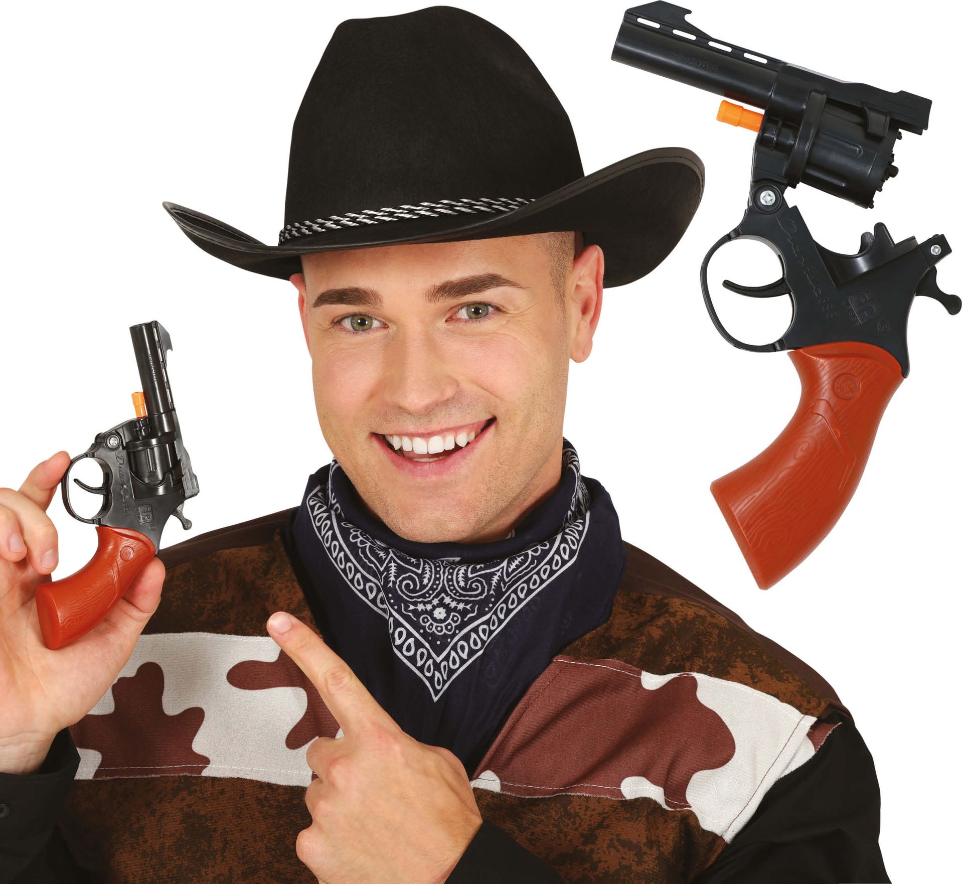 Mini Revolver Zwart 18cm