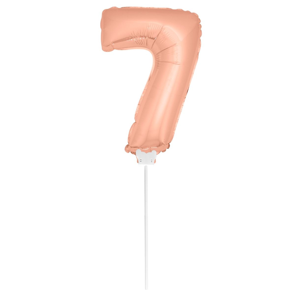 Mini rosé gouden folieballon cijfer 7