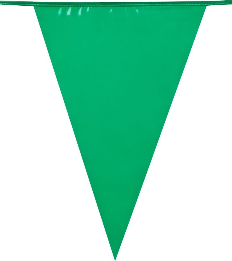 Mini vlaggenlijn plastic groen