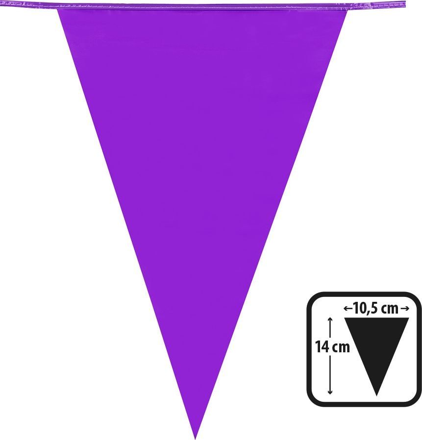 Mini Vlaggenlijn Plastic Paars