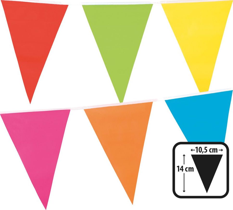 Mini Vlaggenlijn Plastic Veelkleurig