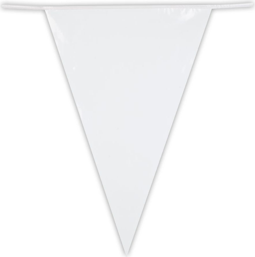 Mini vlaggenlijn plastic wit