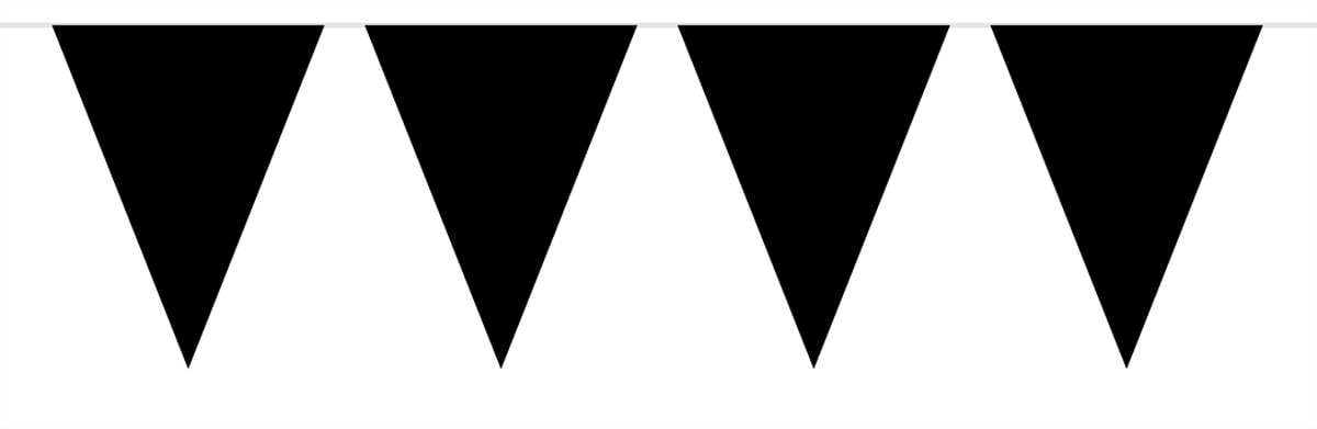 Mini Vlaggenlijn Zwart 3 Meter